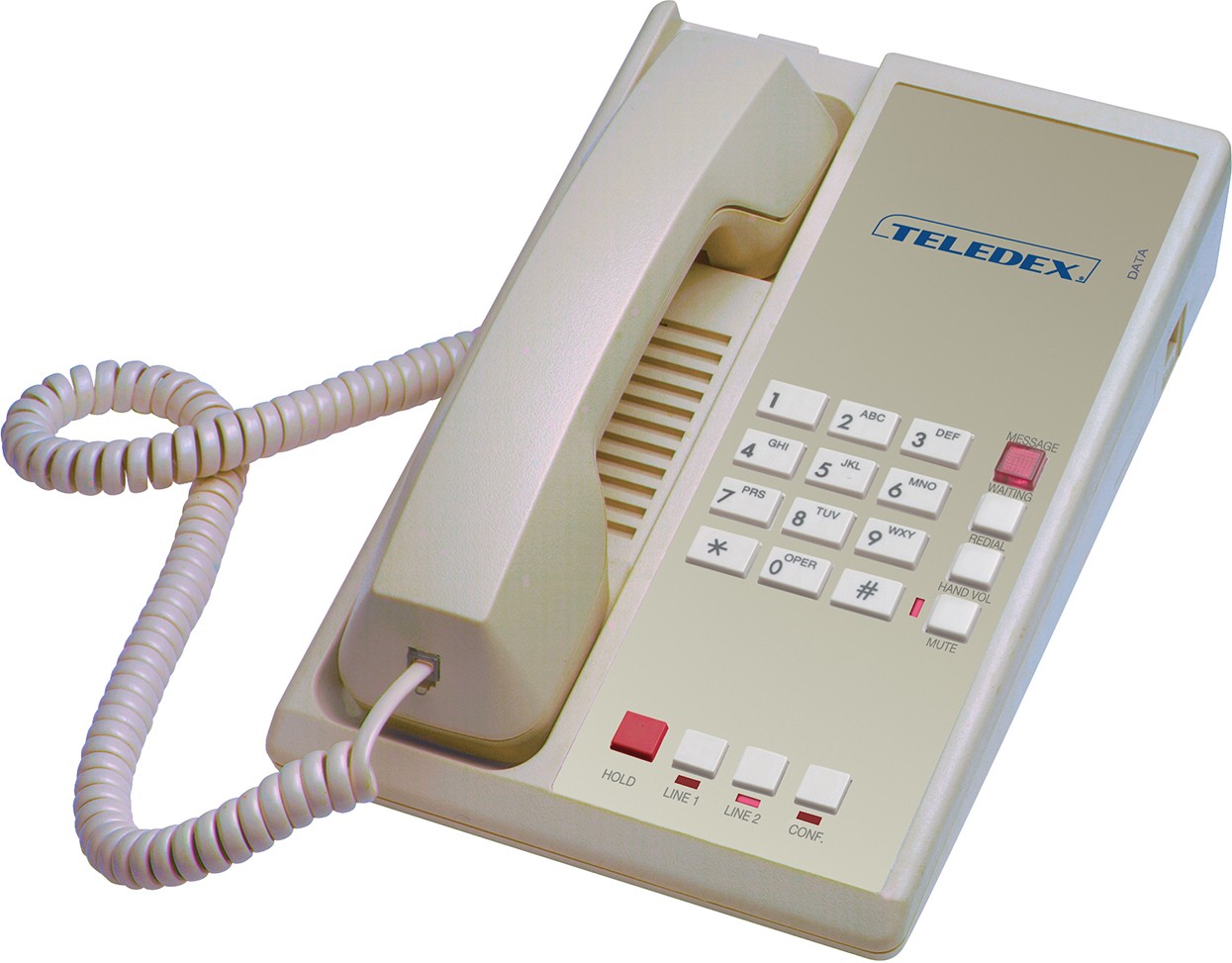 Teledex Diamond L2-E 2 Line Guest Room Telephone Ash DIA67059