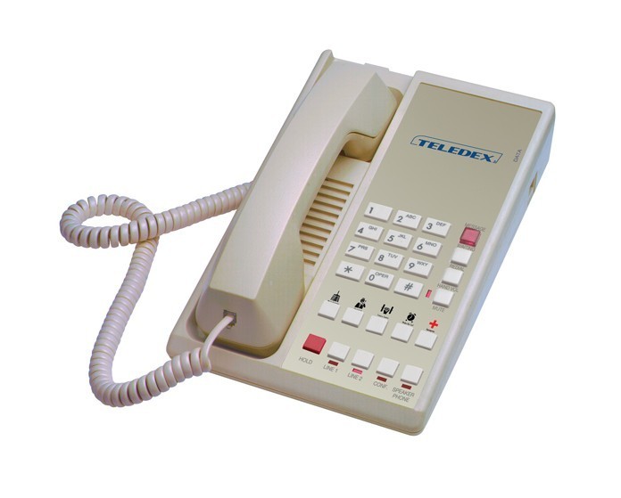 Teledex Diamond L2S-5E 2 Line Guest Room Telephone Ash DIA67149