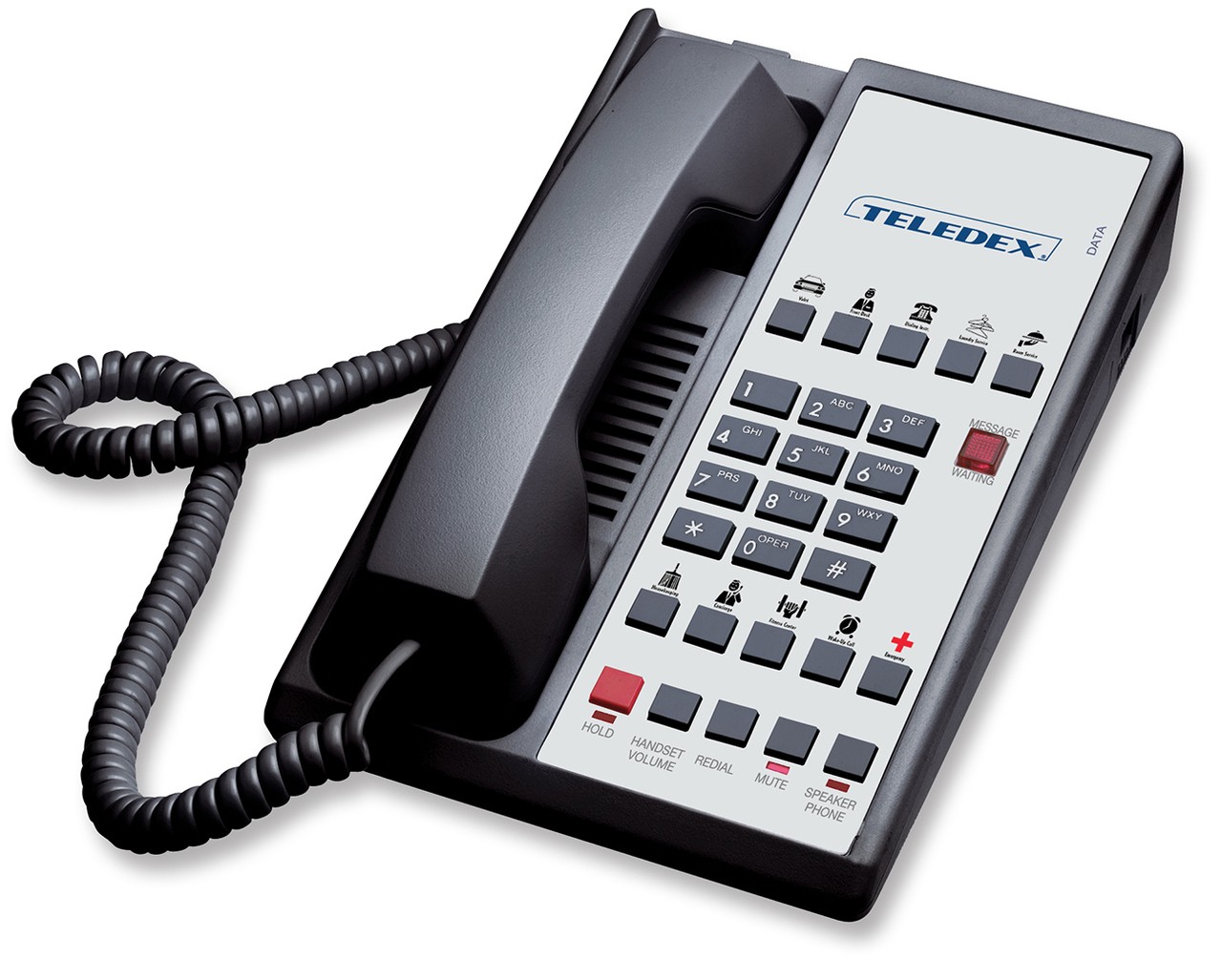 Teledex Diamond+S-10 Hotel Hospitality Telephone Black DIA653391