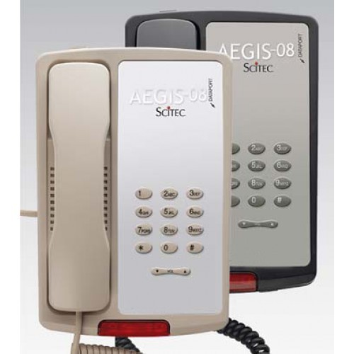 Scitec Aegis-P-08 Single Line Hotel Phone Ash 80001