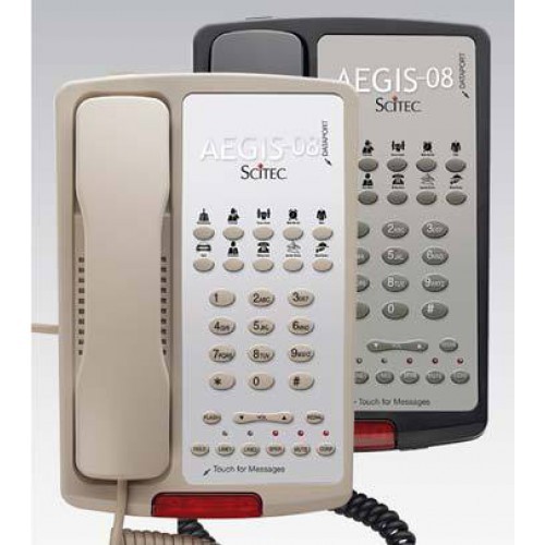 Scitec Aegis-T-08 Two Line Speakerphone Hotel Phone 10 Button Ash 89101
