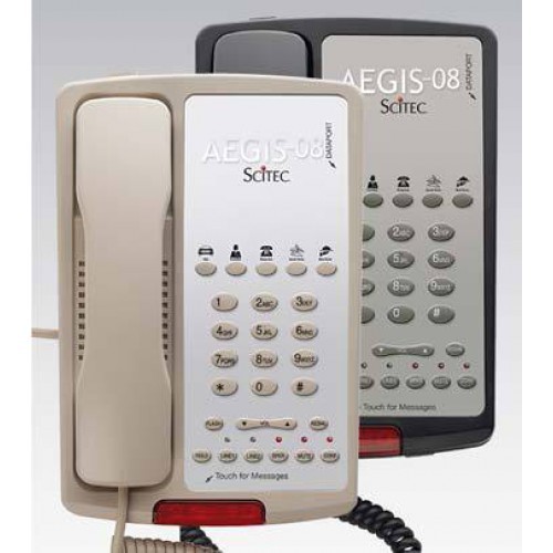 Scitec Aegis-T5-08 Two Line Speakerphone Hotel Phone 5 Button Ash 89051