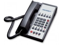 Teledex Diamond L2-10E 2 Line Guest Room Telephone Black DIA672591