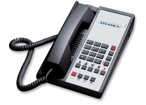 Teledex Diamond L2-5E 2 Line Guest Room Telephone Black DIA671591