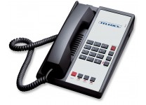 Teledex Diamond L2-E 2 Line Guest Room Telephone Black DIA670591